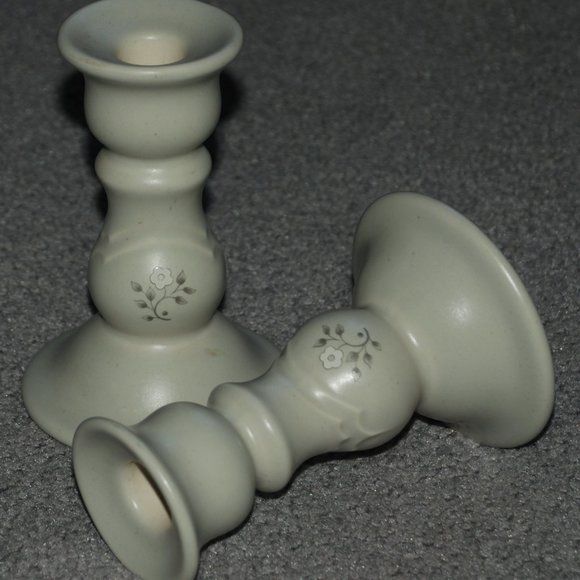 Pfaltzgraff Heirloom 5” Candlestick Holders - Set of Two - Picture 2 of 12